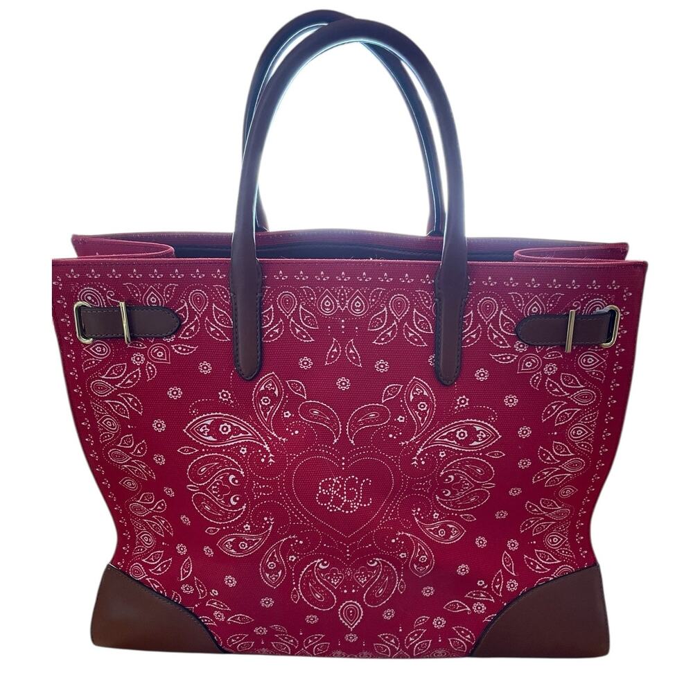 Ralph Lauren Red Bandana Print Tote